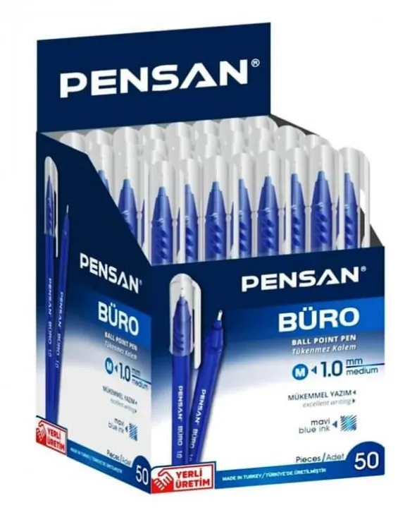 Pensan Büro Tükenmez Kalem 50'li Mavi